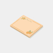 Warme Sinaasappelborders Ontwerp Post-it® Notes (Schuin)