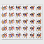 Warme sjaals cadeaupapier (Vlak)