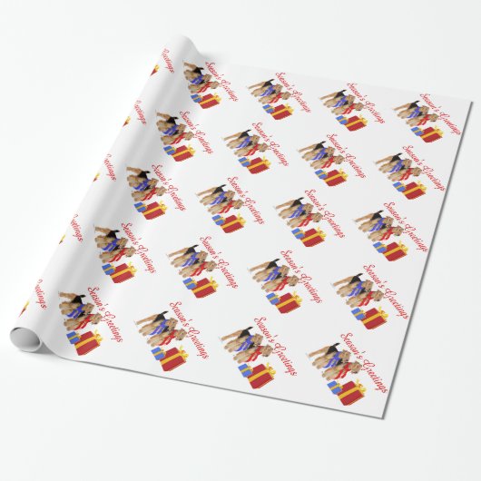 Warme sjaals cadeaupapier (Uitgerold)