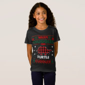 Warme Snuggles Turtle Lover Cadeaus Kerstmis Lelij T-shirt (Voorkant volledig)