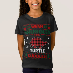 Warme Snuggles Turtle Lover Cadeaus Kerstmis Lelij T-shirt