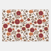 Warme specerijen - Katoetkern-Waterverf Patroon Inpakpapier Vel (Voorkant 2)