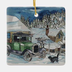 Warme stoel keramisch ornament