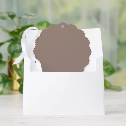 Warme Stof Roze Achtergrond – Trouwontwerp Ornament Kaart (Envelop)