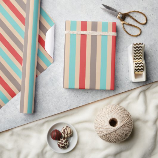Warme Strepen  Cadeaupapier (Crafts)