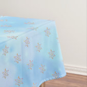 Warme, subtiele Joodse feeststerren op Wispy Blues Tafelkleed (Voorbeeld)