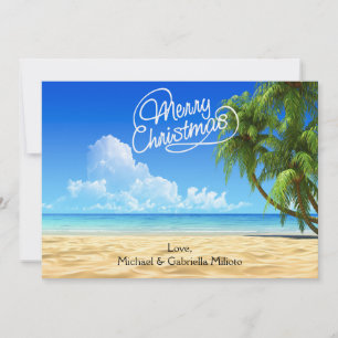 Warme Sunny Beach Christmas Kaart