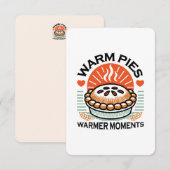 Warme taarten Warmer Moments – Gezellig Herfst Ont Bedankkaart (Voorkant / Achterkant)