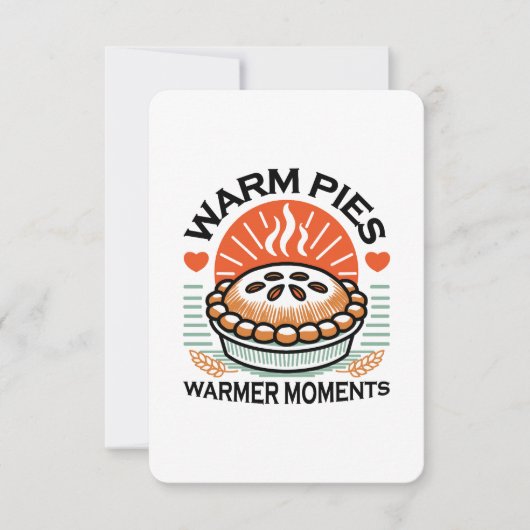 Warme taarten Warmer Moments – Gezellig Herfst Ont Bedankkaart (Voorkant)