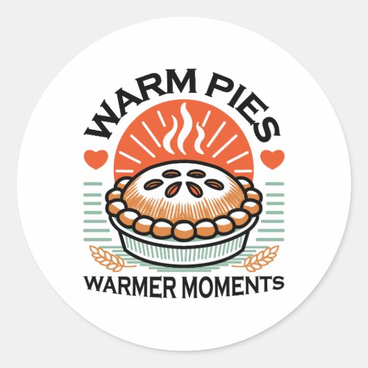 Warme taarten Warmer Moments – Gezellig Herfst Ont Ronde Sticker (Voorkant)