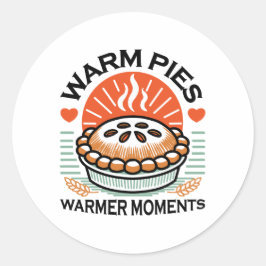 Warme taarten Warmer Moments – Gezellig Herfst Ont Ronde Sticker