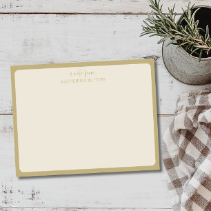 Warme Taupe Elegante Trendy Briefkaart