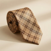 Warme Taupe Zachte Beige Espresso-Bruin Stropdas