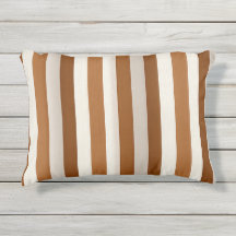 Warme Terracotta en Crème Verticale Streep