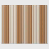 Warme Terracotta en Crème Verticale Streep Cadeaupapier (Vlak)