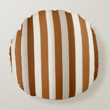 Warme Terracotta en Crème Verticale Streep