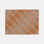 Warme Terracotta Houtstructuur Abstract Patroon Fl Fleece Deken (Voorkant (Horizontaal))