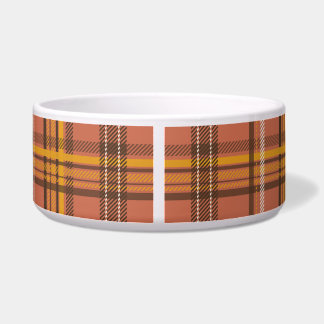 Warme Terracotta Mosterd Plaid Esthetiek Voerbakje