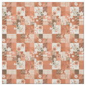 Warme Terracotta Patchwork Herfst Quilt Stof (Swatch)