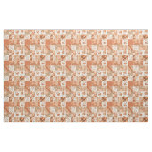 Warme Terracotta Patchwork Herfst Quilt Stof (Fat Quarter)