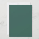 Warme Terracotta Teal Bladerige Bruiloft Kaart (Achterkant)