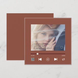 Warme Terracotta Trouwlied QR Save The Date