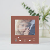 Warme Terracotta Trouwlied QR Save The Date (Staand voorkant)