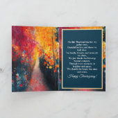 Warme Thanksgiving wensen en zegeningen Feestdagen Kaart (Binnen)