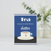  warme thee maakt alles beter briefkaart (Staand voorkant)