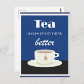  warme thee maakt alles beter briefkaart (Voorkant / Achterkant)