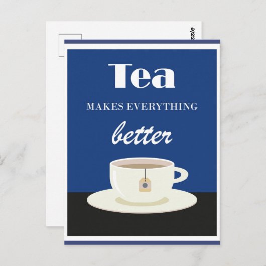 warme thee maakt alles beter briefkaart (Voorkant / Achterkant)