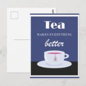  warme thee maakt alles beter briefkaart (Voorkant / Achterkant)