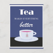 warme thee maakt alles beter briefkaart (Voorkant)