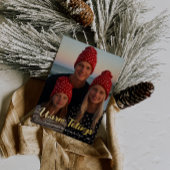 warme tijding gouden belettering Kerstmis Folie Feestdagenkaart