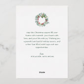 warme tijding gouden belettering Kerstmis Folie Feestdagenkaart (Achterkant)