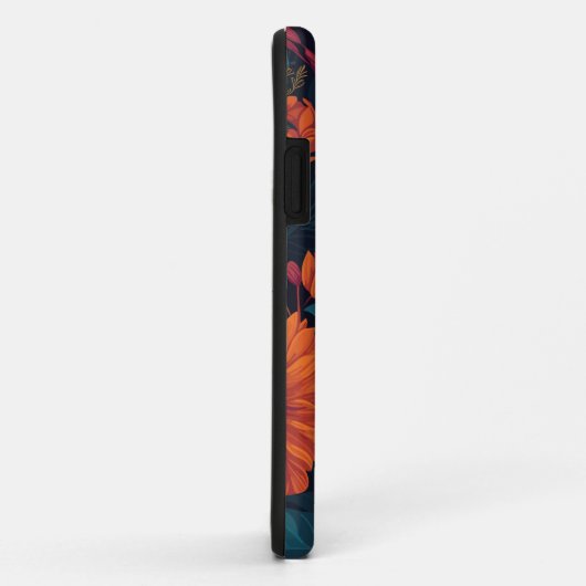 Warme tinten bloemenontwerp Case-Mate iPhone case (Achterkant/rechts)