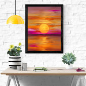 Warme tinten en rustige wateren poster