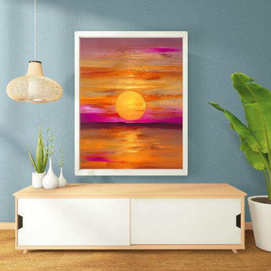 Warme tinten en rustige wateren poster