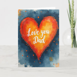 Warme tinten houden van jou papa kaart