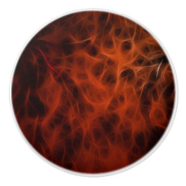 Warme Tonen Moderne Abstracte Fractal Art II Keramische Knop