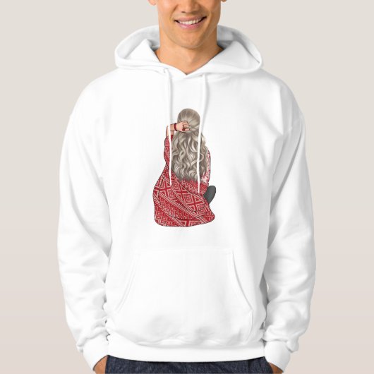 Warme trui Kerstmis Hoodie (Voorkant)