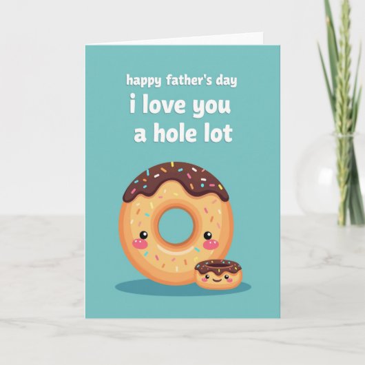 Warme Vaderdag Donut Kaart (Voorkant)