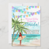Warme vakantie wensen Florida thema kerst Kaart (Voorkant)