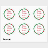 Warme vakantie wensen labels, cadeau Labels, kerst Ronde Sticker (Vel)
