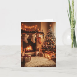 Warme vakantieglans feestdagen kaart