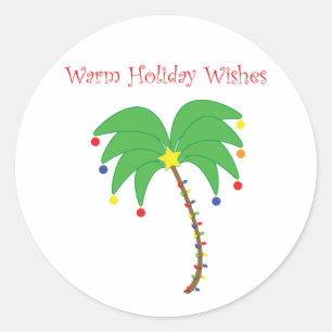 "Warme vakantiewensen" palmboom stickers