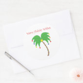 "Warme vakantiewensen" palmboom stickers (Envelop)