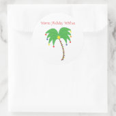"Warme vakantiewensen" palmboom stickers (Tas)