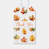 Warme val bladeren dank je wel voor cadeaulabel (Voorkant)