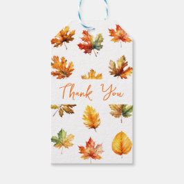 Warme val bladeren dank je wel voor cadeaulabel